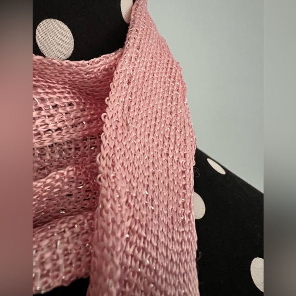 Anthropologie Pink Scarf w/ Tassels - Picture 3 of 4